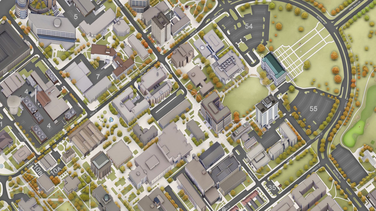 Preview of the interactive campus map